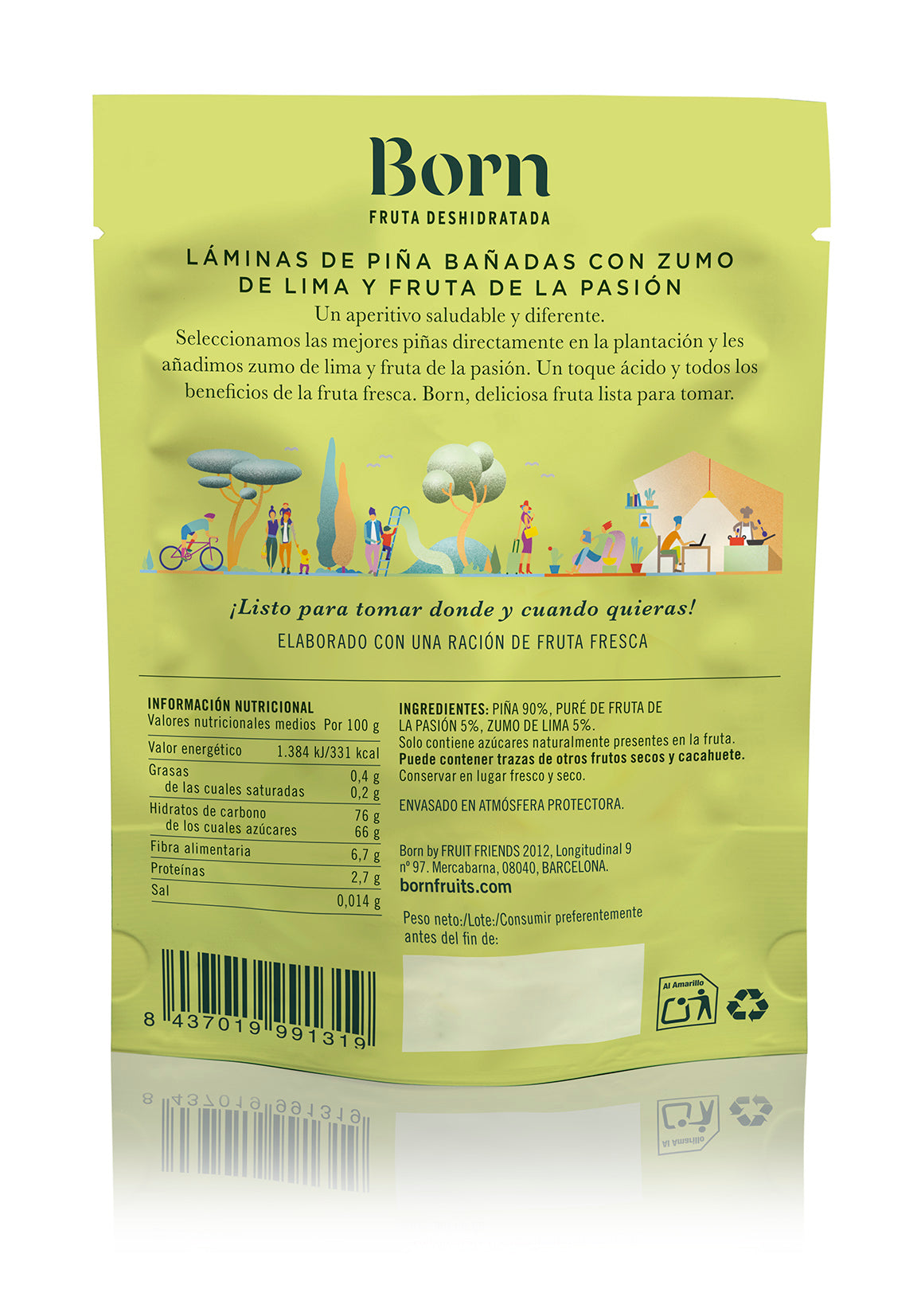 PIÑA ECO CON LIMA | PACK 6 × 40g